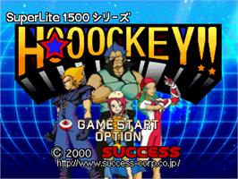 Title screen of Air Hockey on the Sony Playstation.