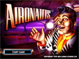Title screen of Aironauts on the Sony Playstation.
