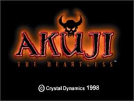 Title screen of Akuji: The Heartless on the Sony Playstation.