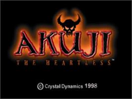 Title screen of Akuji The Heartless on the Sony Playstation.