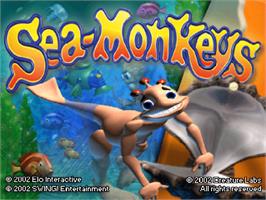 Title screen of Amazing Virtual Sea Monkeys, The on the Sony Playstation.