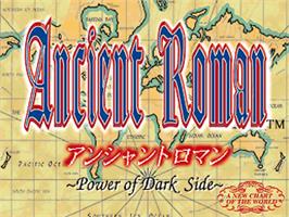 Title screen of Ancient Roman - Power Of The Dark Side on the Sony Playstation.