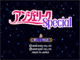 Title screen of Angelique Special on the Sony Playstation.