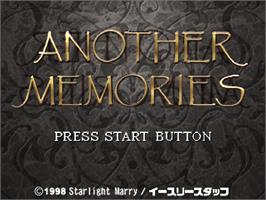 Title screen of Another Memories on the Sony Playstation.