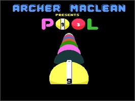 Title screen of Archer Maclean's 3d Pool on the Sony Playstation.