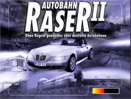 Title screen of Autobahn Raser 2 on the Sony Playstation.