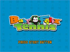 Title screen of Baby Felix Tennis on the Sony Playstation.