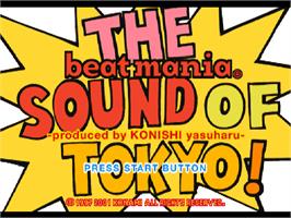 Title screen of Beat Mania - The Sound Of Tokyo on the Sony Playstation.