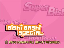 Title screen of Bishi Bashi Special on the Sony Playstation.