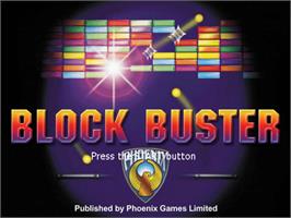 Title screen of Block Buster on the Sony Playstation.