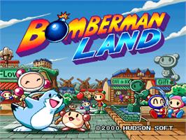 Title screen of Bomberman Land on the Sony Playstation.