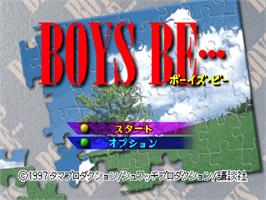 Title screen of Boys Be... on the Sony Playstation.