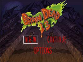 Title screen of Brain Dead 13 on the Sony Playstation.