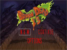 Title screen of Braindead 13 on the Sony Playstation.