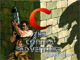 Title screen of C - The Contra Adventure on the Sony Playstation.
