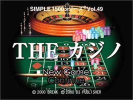 Title screen of Casino (simple 1500 Series), The on the Sony Playstation.