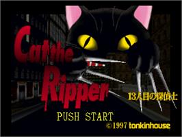 Title screen of Cat The Ripper - 13ninme No Tanteishi on the Sony Playstation.