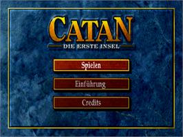 Title screen of Catan - Die Erste Insel on the Sony Playstation.