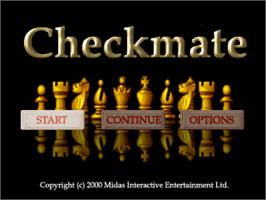 Title screen of Checkmate on the Sony Playstation.