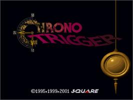 Title screen of Chrono Trigger on the Sony Playstation.