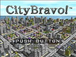 Title screen of City Bravo! on the Sony Playstation.