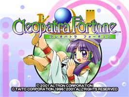 Title screen of Cleopatra's Fortune on the Sony Playstation.