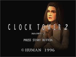 Title screen of Clock Tower on the Sony Playstation.