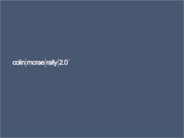 Title screen of Colin McRae Rally 2.0 on the Sony Playstation.