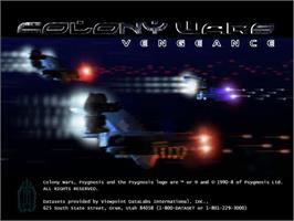 Title screen of Colony Wars - Vengeance on the Sony Playstation.