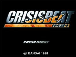 Title screen of Crisis Beat on the Sony Playstation.