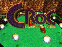 Title screen of Croc - Legend Of The Gobbos on the Sony Playstation.