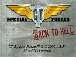 Title screen of Ct Special Forces - Back To Hell on the Sony Playstation.