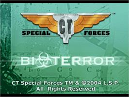 Title screen of Ct Special Forces 3 - Bioterror on the Sony Playstation.