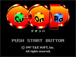Title screen of Cu-on-pa on the Sony Playstation.