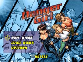 Title screen of Danger Girl on the Sony Playstation.