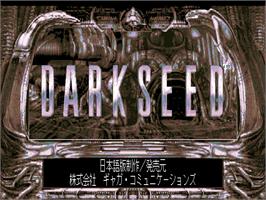Title screen of Dark Seed on the Sony Playstation.