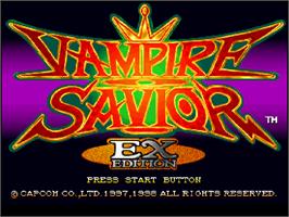 Title screen of Darkstalkers 3 on the Sony Playstation.