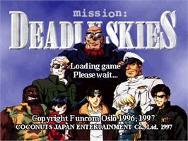 Title screen of Deadly Skies on the Sony Playstation.