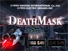 Title screen of DeathMask on the Sony Playstation.