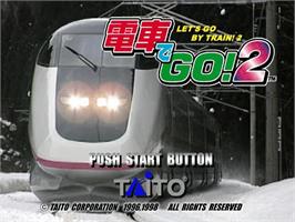 Title screen of Densha De Go! 2 on the Sony Playstation.