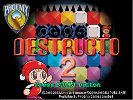 Title screen of Destructo 2 on the Sony Playstation.