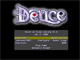 Title screen of Deuce on the Sony Playstation.