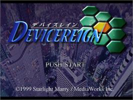 Title screen of Devicereign on the Sony Playstation.
