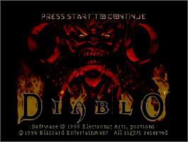 Title screen of Diablo on the Sony Playstation.