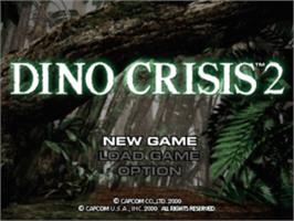 Title screen of Dino Crisis 2 on the Sony Playstation.