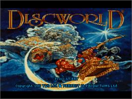 Title screen of Discworld Noir on the Sony Playstation.