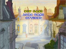Title screen of Disney's 101 Dalmatians II: Patch's London Adventure on the Sony Playstation.