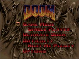 Title screen of Doom on the Sony Playstation.