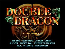 Title screen of Double Dragon on the Sony Playstation.