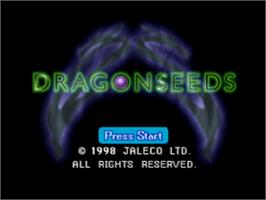 Title screen of Dragon Seeds on the Sony Playstation.